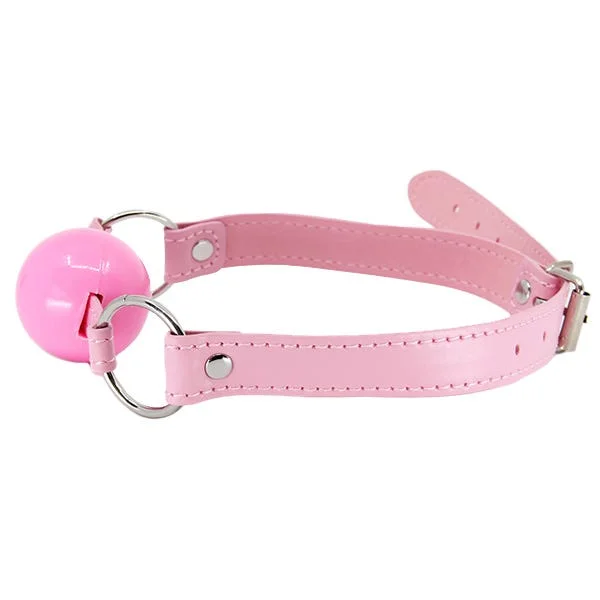 Love In Leather Pink Faux Leather Ball Gag — image 6 of 8