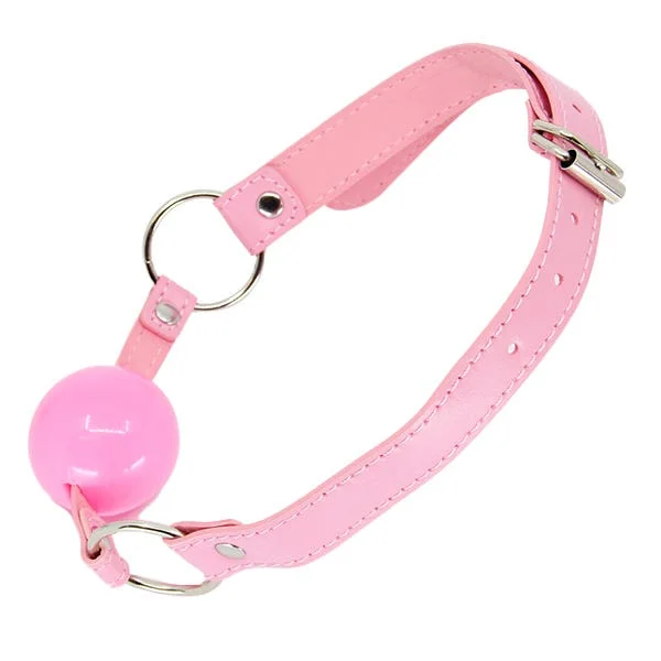 Love In Leather Pink Faux Leather Ball Gag — image 8 of 8
