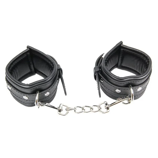 Love In Leather Faux-Leather Cuffs with Diamantes — image 9 of 10