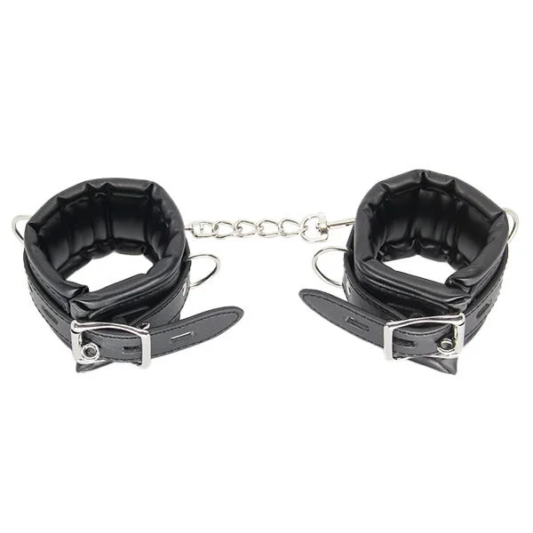 Love In Leather Faux Leather Padded Cuffs with Lock — image 7 of 8