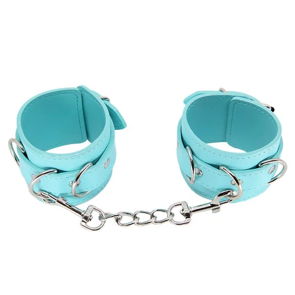Love In Leather Turquoise Blue Faux Leather Wrist Cuffs — image 8 of 10