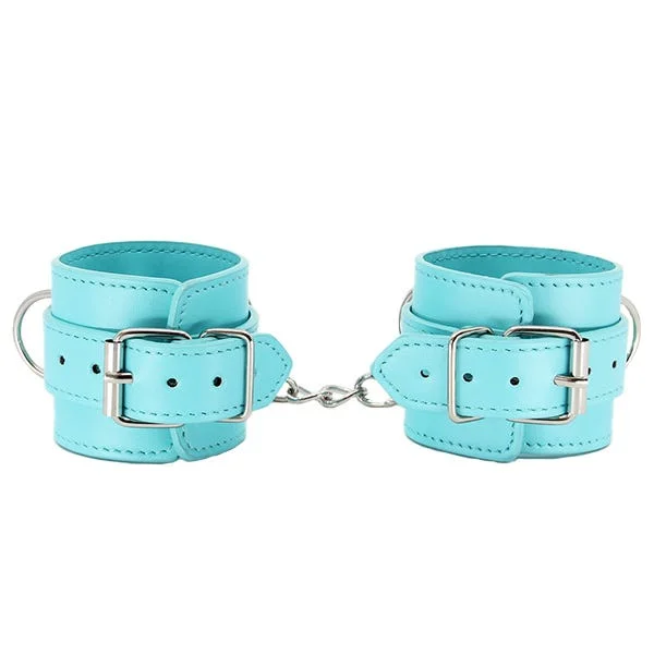Love In Leather Turquoise Blue Faux Leather Wrist Cuffs — image 7 of 10