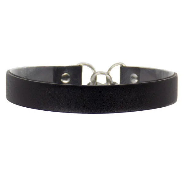 Love In Leather Silver Heart Padlock Choker — image 12 of 12