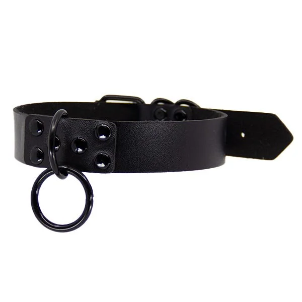 Love In Leather Black Hardware Faux Leather Choker — image 6 of 8