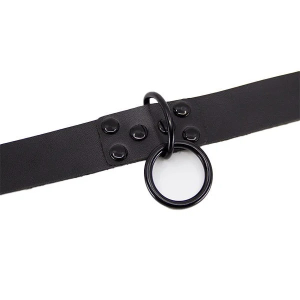 Love In Leather Black Hardware Faux Leather Choker — image 8 of 8
