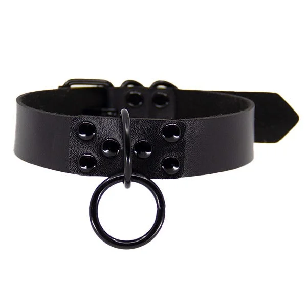 Love In Leather Black Hardware Faux Leather Choker — image 5 of 8