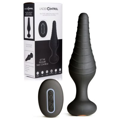 Under Control 5 75 Vibrating Ridged Silicone Butt Plug with Remote