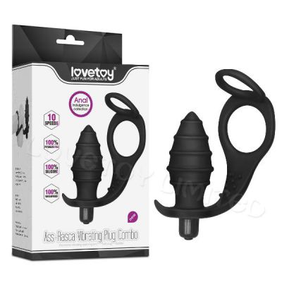 Ass Rasca Vibrating Plug Combo Black