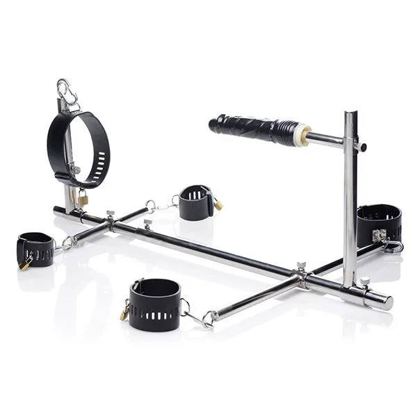 Master Series Imprisoned Metal Stockade with Dildo — image 7 of 13