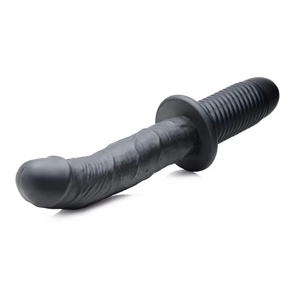 Ass Thumper The Large Real 10X Silicone Vibrating Thruster with Handle — image 7 of 10