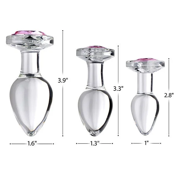 Booty Sparks Pink Gem Glass Anal Plug Set — image 6 of 7