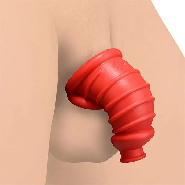 Master Series Red Chamber Silicone Chastity Cage — image 17 of 17