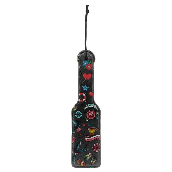 Ouch! Tattoo-Style Printed Leather Paddle — image 2 of 2