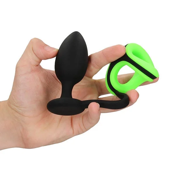 Ouch! Butt Plug  with Glow In The Dark Cock Ring and Ball Strap — image 4 of 4