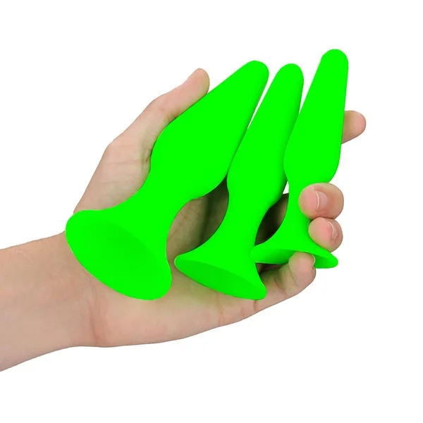 Ouch! Glow In The Dark Silicone Butt Plug Set — image 4 of 4