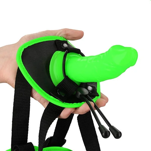 Ouch! Glow In the Dark Bonded Leather Strap-On with Silicone Dildo — image 4 of 4