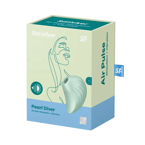 Satisfyer Pearl Diver Air Pulse Clitoral Stimulating Vibrator - Mint — image 9 of 10