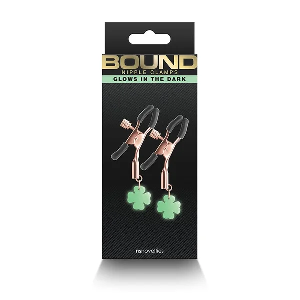 Bound Adjustable G4 Glow In The Dark Nipple Clamps by NS Novelties - Rose Gold — image 24 of 25