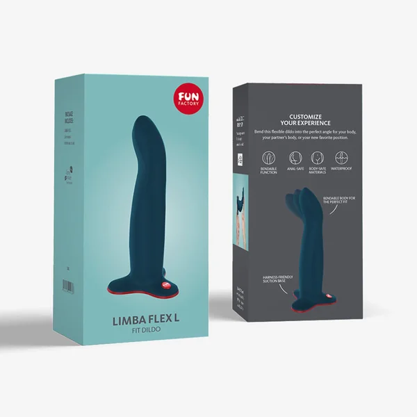 Limba Flex L 7.1" Silicone Bendable Dildo By Fun Factory - Velvet Blue — image 25 of 25