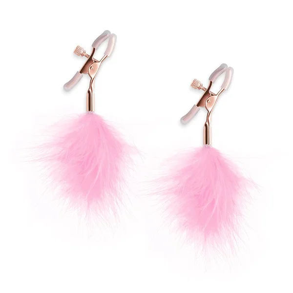 Bound Adjustable F1 Feather Nipple Clamps by NS Novelties - Rose Gold & Black — image 23 of 25