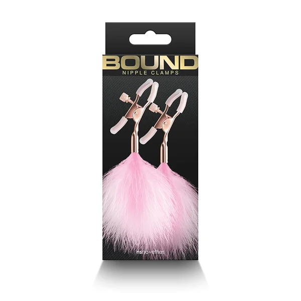 Bound Adjustable F1 Feather Nipple Clamps by NS Novelties - Rose Gold & Black — image 22 of 25