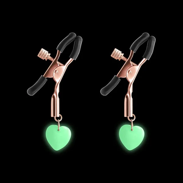 Bound Adjustable G3 Glow In The Dark Nipple Clamps by NS Novelties - Rose Gold — image 8 of 9
