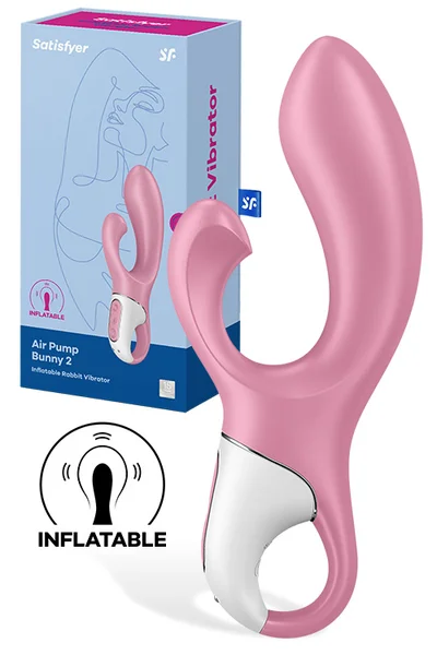 Satisfyer Air Pump Bunny 2 Inflatable 7.9" Rabbit Vibrator — image 6 of 10