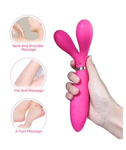 Dual-head Wand Vibrator - Pink - 7.5 Inch — image 4 of 4