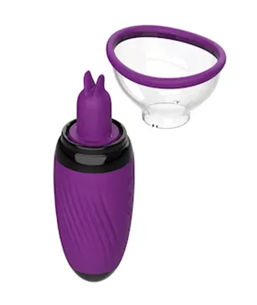 Amore Vibrating Pussy Pump - Purple - 5.7 Inch — image 4 of 4