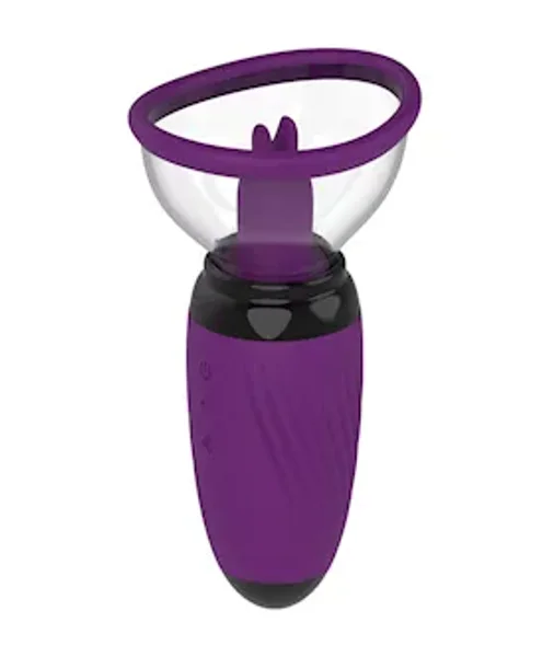 Amore Vibrating Pussy Pump - Purple - 5.7 Inch — image 3 of 4