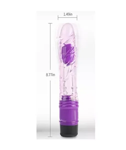 8.8 Inch Inlaid Vibrator - Purple - 8.8 Inch — image 5 of 6