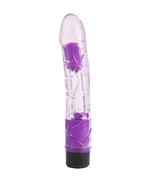9 Inch Clear Colurful Vibrator - Purple - 9 Inch — image 4 of 6