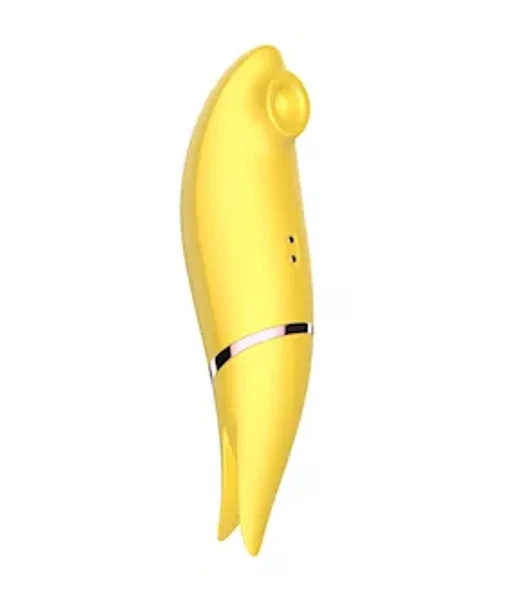 Amore Perched Suction Vibrator - Yellow