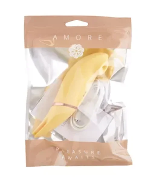 Amore Perched Suction Vibrator - Yellow
