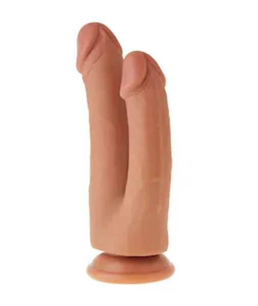 Nood Double Shaft Realskin Dildo - 7 Inch — image 7 of 8