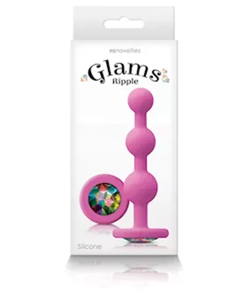 Glams Ripple Rainbow Gem Beads - Pink - 4.5 Inch — image 4 of 4