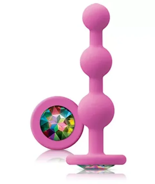 Glams Ripple Rainbow Gem Beads - Pink - 4.5 Inch — image 3 of 4