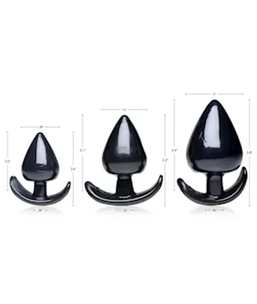 Triple Spades 3 Piece Anal Plug Set - X-large — image 4 of 4