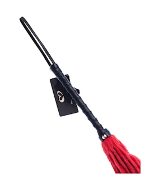Bound X Faux Fur Flogger With Lambskin Handle - Red / Black — image 4 of 5