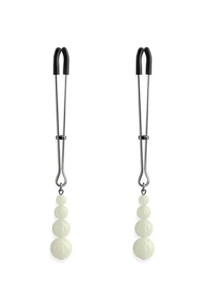 nsnovelties Bound Glow In The Dark Beaded Nipple Clamps — image 5 of 6