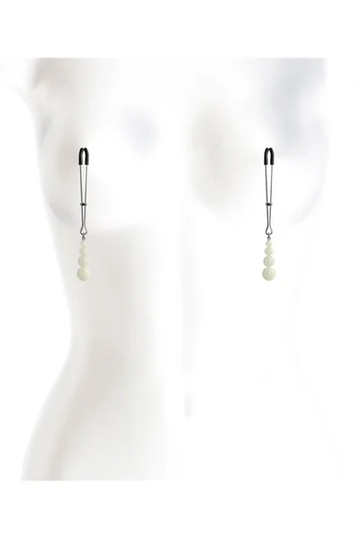 nsnovelties Bound Glow In The Dark Beaded Nipple Clamps — image 6 of 6