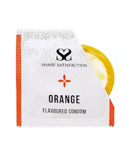 Share Satisfaction Orange Flavoured Condom - Single - Orange — image 2 of 2