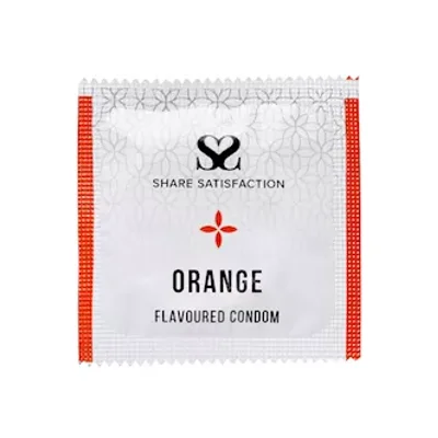 Share Satisfaction Orange Flavoured Condom Single Orange