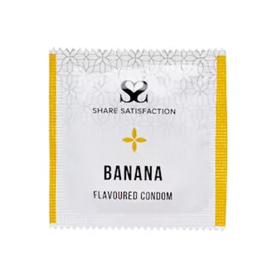 Share Satisfaction Banana Flavoured Condom Single