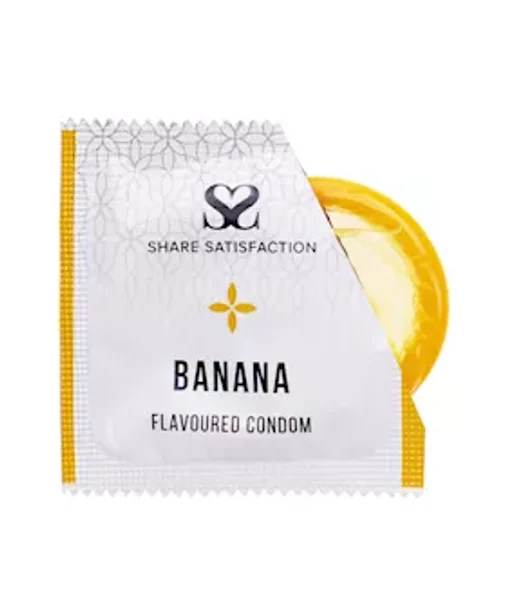 Share Satisfaction Banana Flavoured Condom - Single — image 2 of 2