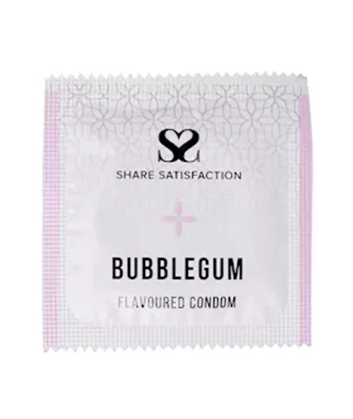 Share Satisfaction Bubblegum Flavoured Condom - 3 Pack - Bubblegum — image 3 of 5