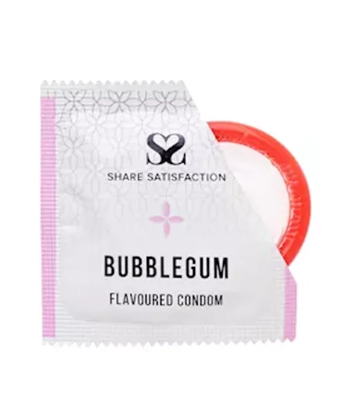 Share Satisfaction Bubblegum Flavoured Condom - 3 Pack - Bubblegum — image 2 of 5