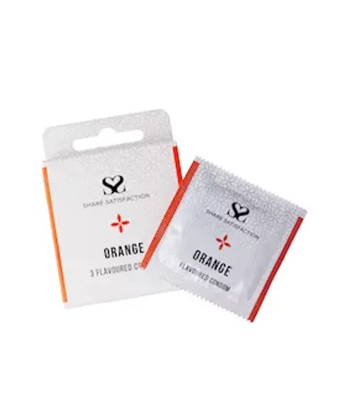 Share Satisfaction Orange Flavoured Condom - 3 Pack - Orange — image 4 of 5