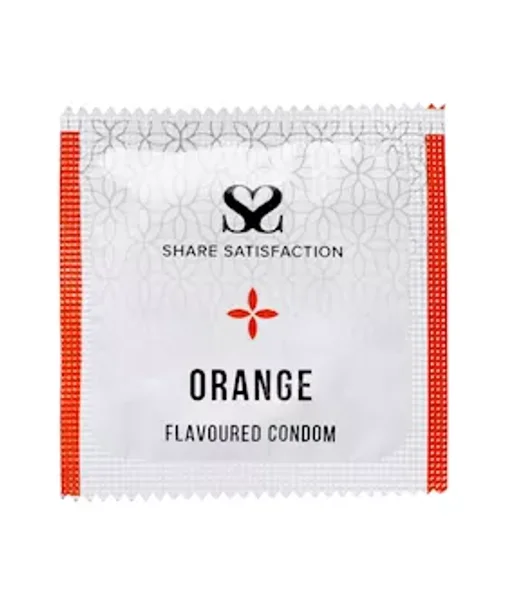 Share Satisfaction Orange Flavoured Condom - 3 Pack - Orange — image 3 of 5