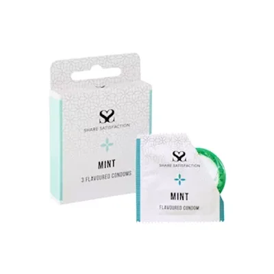 Share Satisfaction Mint Flavoured Condoms 3 Pack Mint
